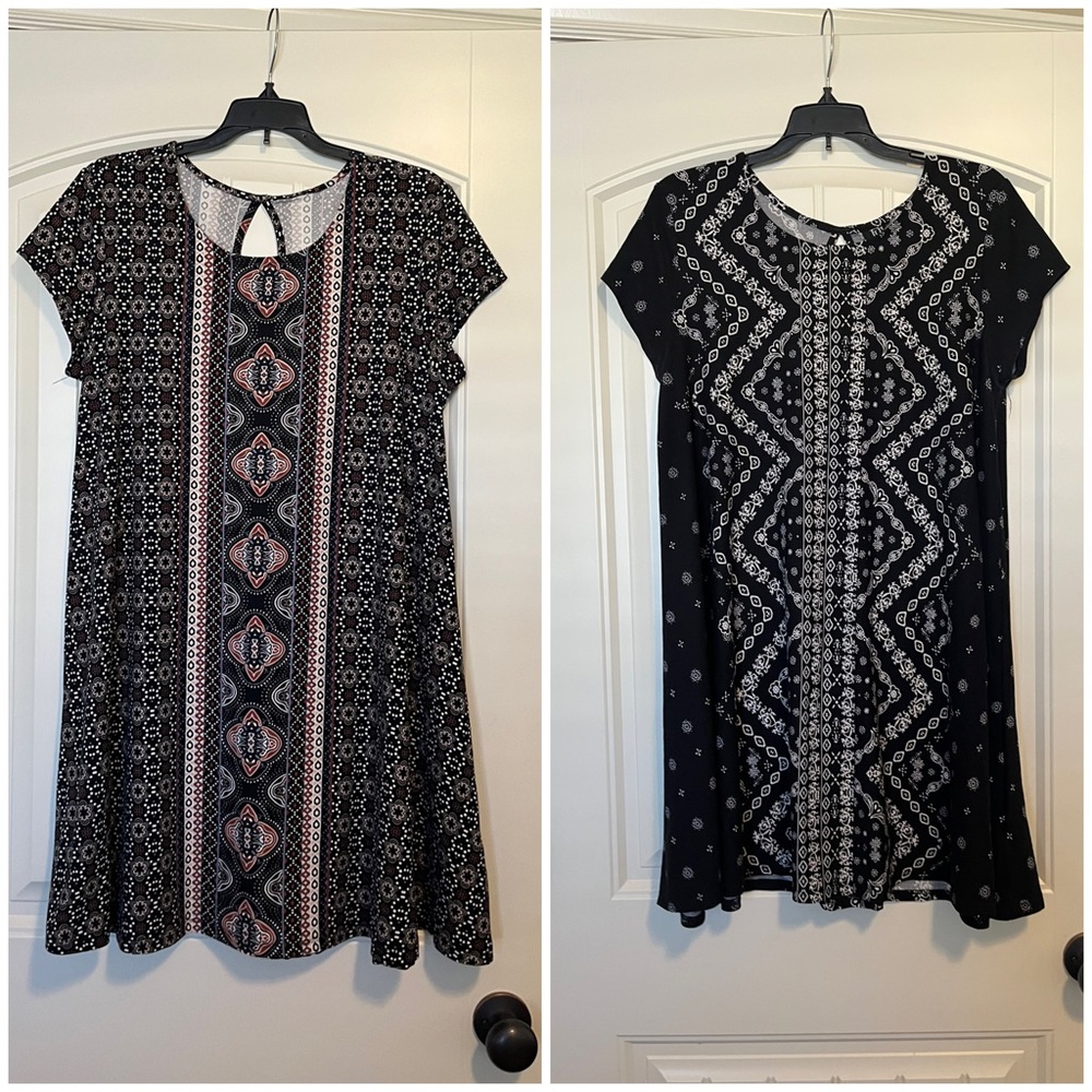 Lot of 2 knit swing dresses